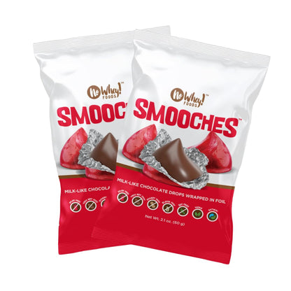 SMOOCHES, 2 PACK | Allergy Friendly, Vegan Chocolate Foil Wrapped Chocolate | Dairy Free, Nut Free, Peanut Free, Gluten Free | No Whey Foods