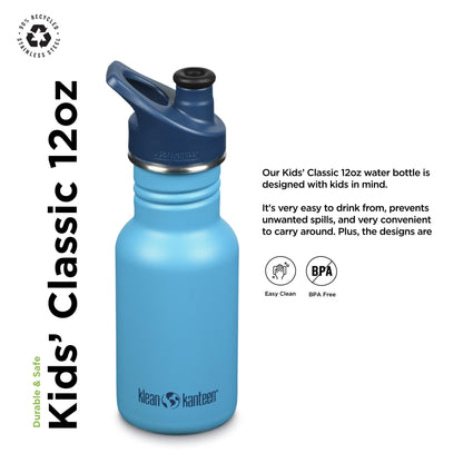 Stainless Steel Kid Classic Narrow 12oz (w/Sport Cap) Hawaiian Ocean