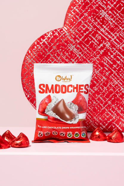 SMOOCHES, 2 PACK | Allergy Friendly, Vegan Chocolate Foil Wrapped Chocolate | Dairy Free, Nut Free, Peanut Free, Gluten Free | No Whey Foods