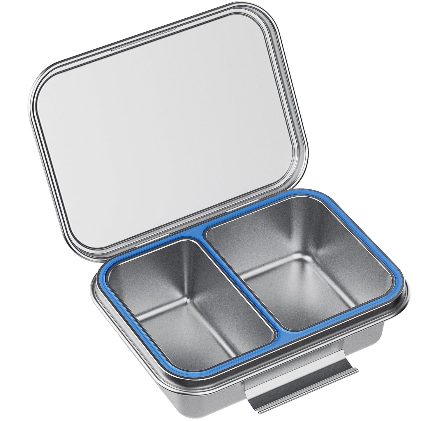 AOHEA Kids Stainless Steel Leak-Resistant Lunch Box, Bento Box For Kids 2 Compartments & Extra Container, BPA Free, Dishwasher Safe, for School and Office(42oz)