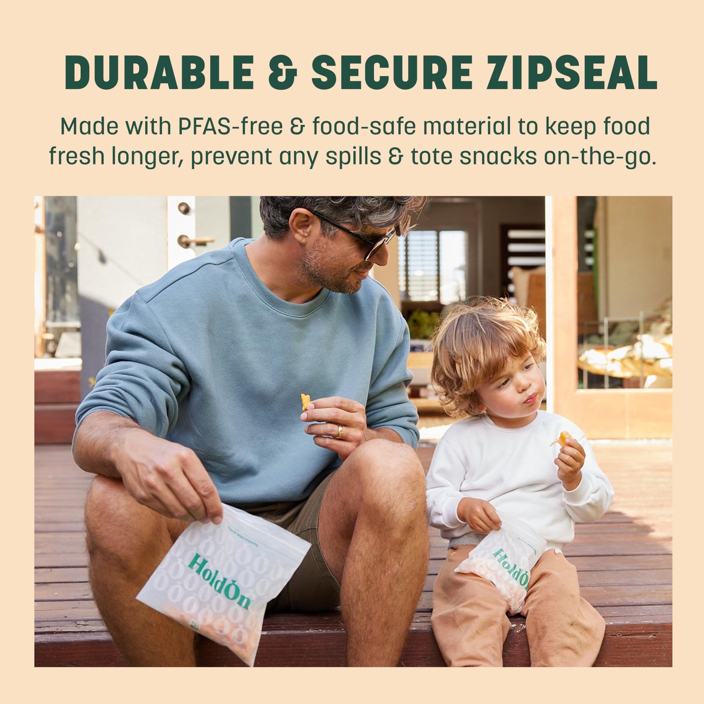 Zipseal Sandwich Bags – Compostable, PFOA-Free, BPA-Free, Food-Safe Zip Seal Food Storage Bags With Secure Seal for Home & Travel, Freezer-safe (2-Pack, 200 bags total)